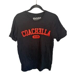 Eminem Coachella 2018 Festival Graphic T-Shirt Mens Medium Black Red Logo Tee